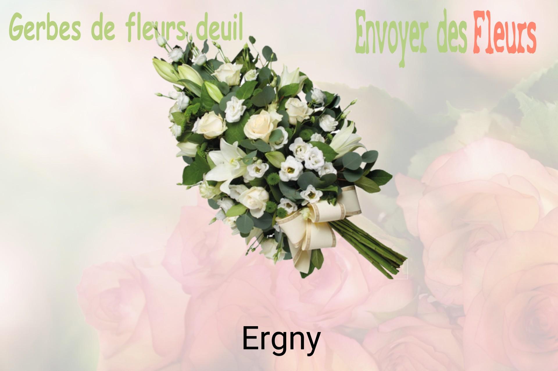 Gerbe de fleurs de deuil livrée à Ergny